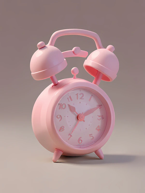 Pastel Pink Alarm Clock