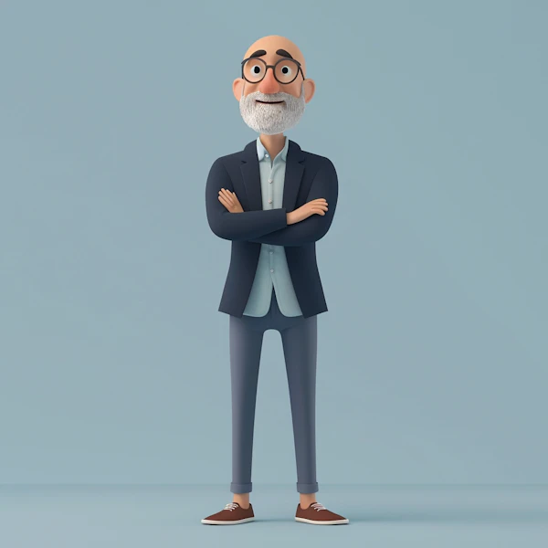 Elderly Man Illustration