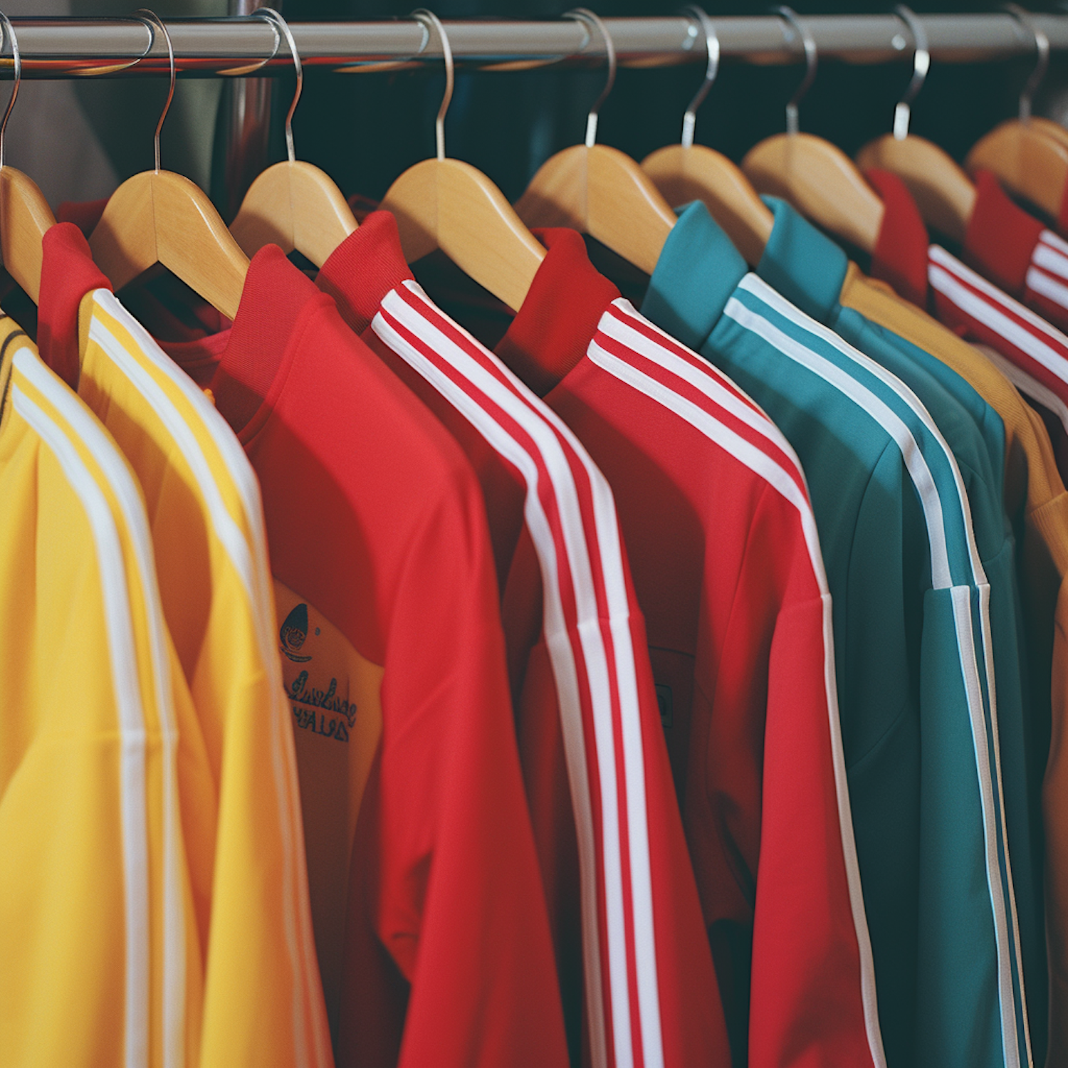 Vibrant Sporty Striped Track Jacket Collection