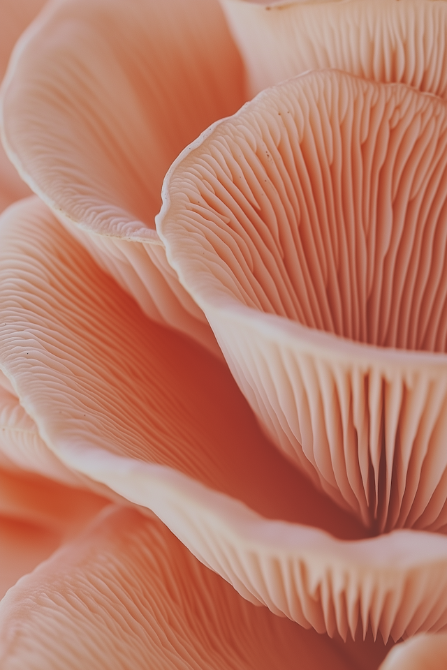 Coral or Mushroom Gills Close-Up