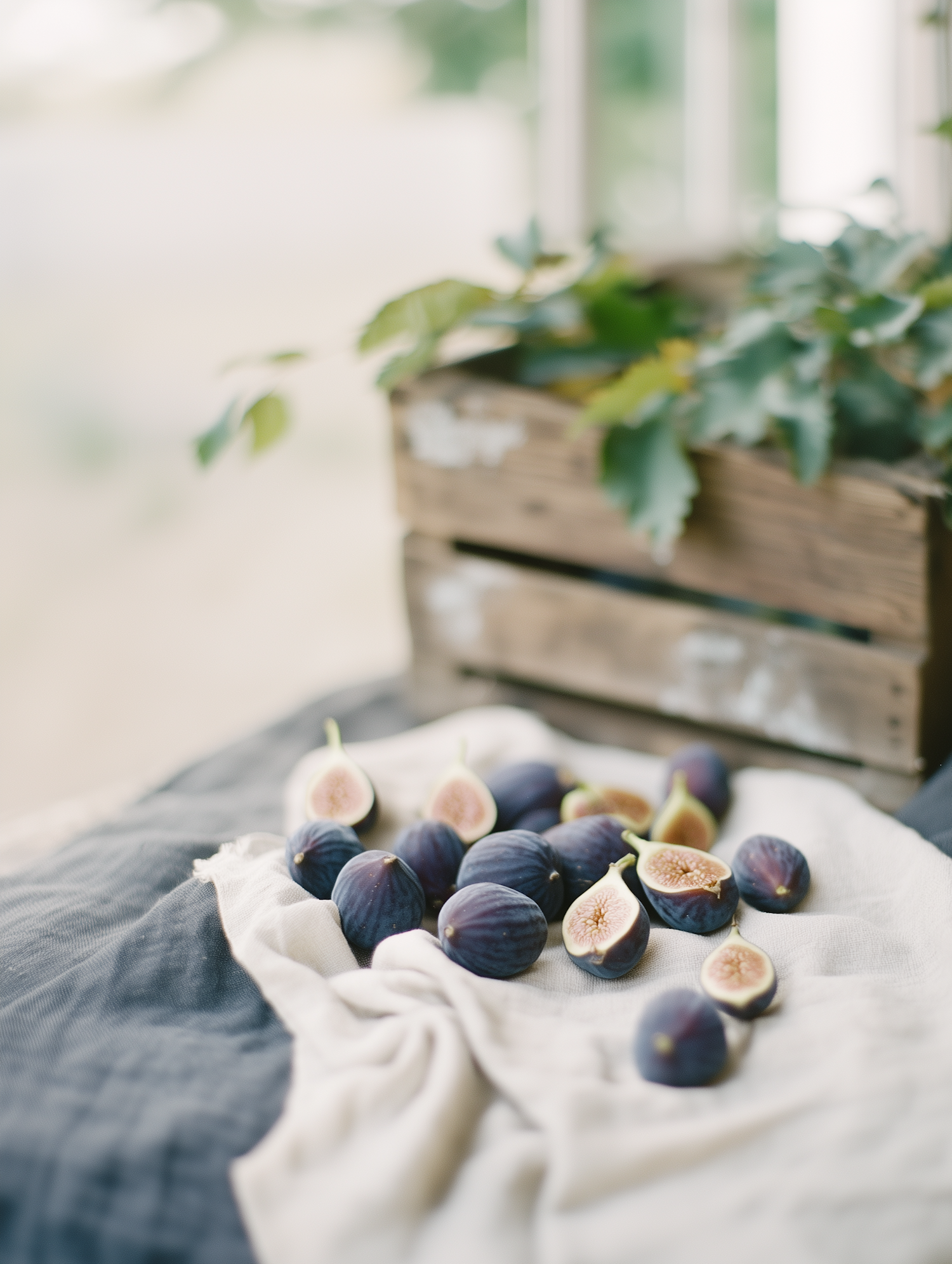 Fresh Figs on Fabric