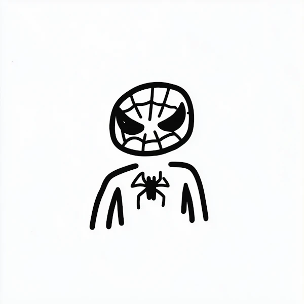 Minimalist Spider-Man Art