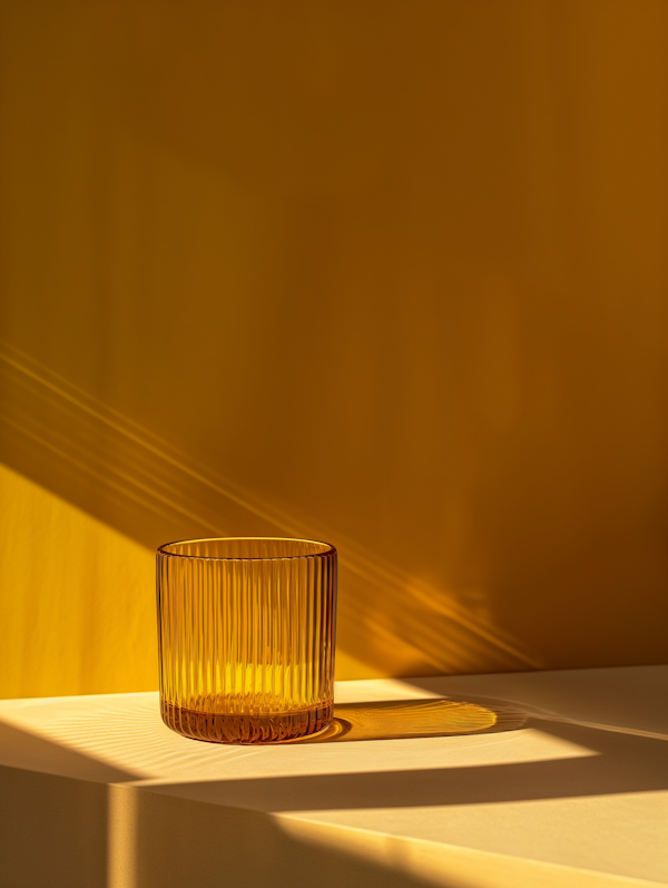 Translucent Amber Glass with Shadow Play