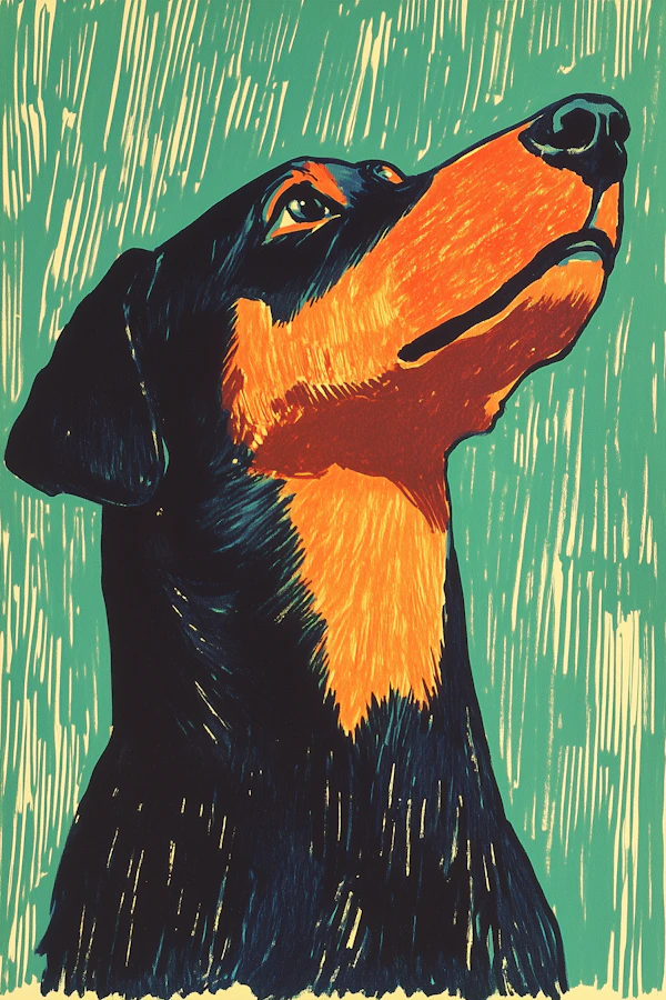 Artistic Doberman Portrait