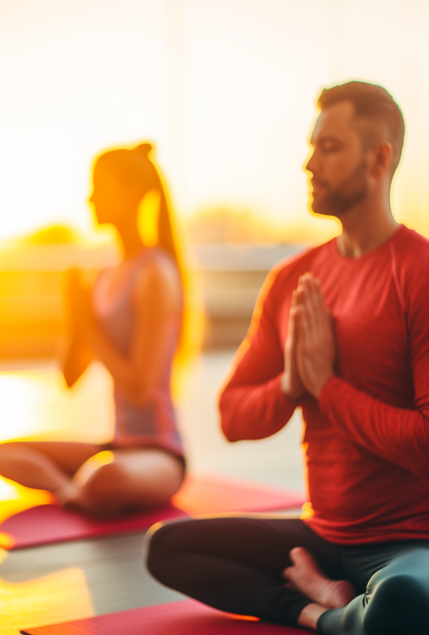 Tranquil Yoga Partners in Sunlit Serenity