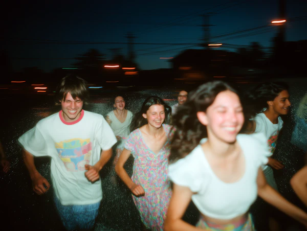 Joyful Group Running