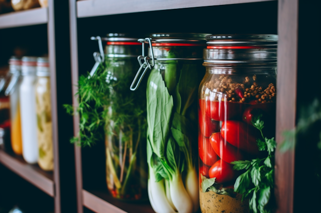 Artisanal Preserved Harvest Display