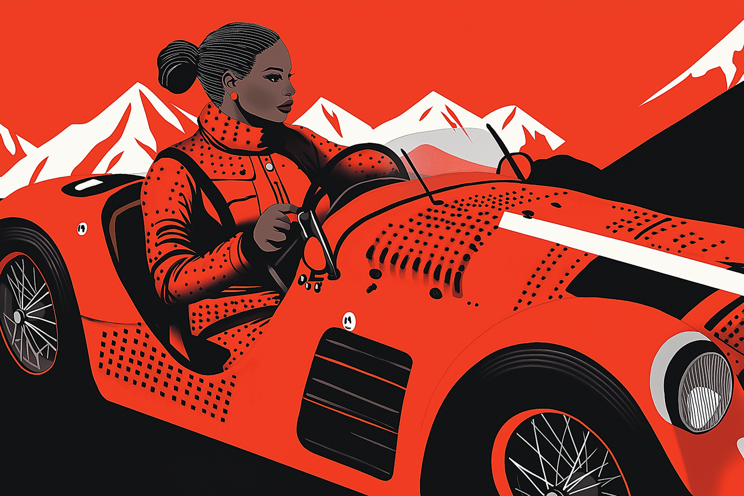 Vintage Sports Car Illustration