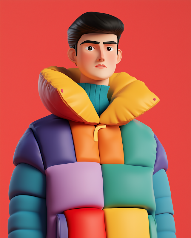 Vibrant 3D Portrait