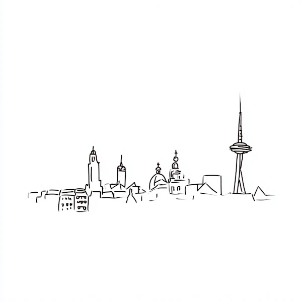 City Skyline Drawing