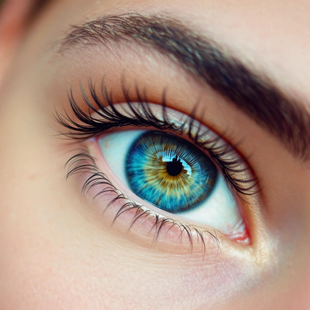 Close-up of a Human Eye Photo on Lummi