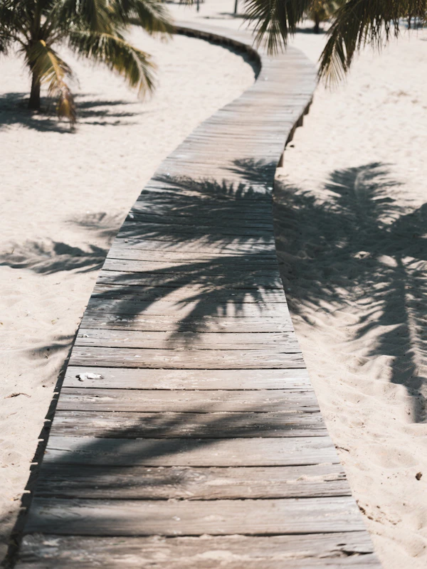 Serene Beach Boardwalk