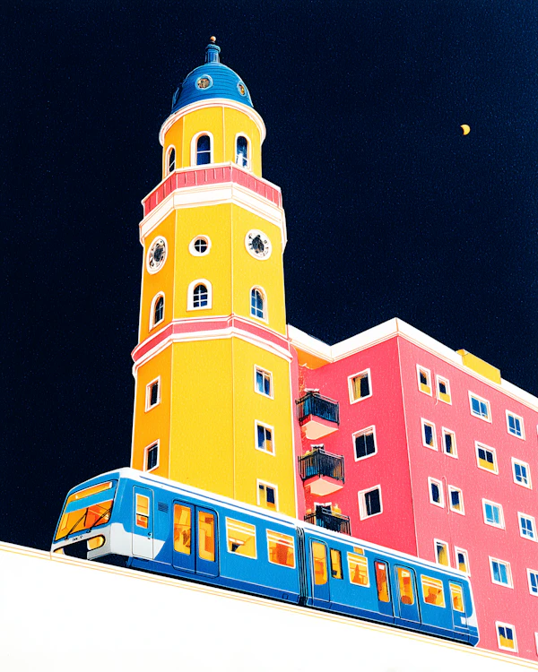 Night Cityscape Art