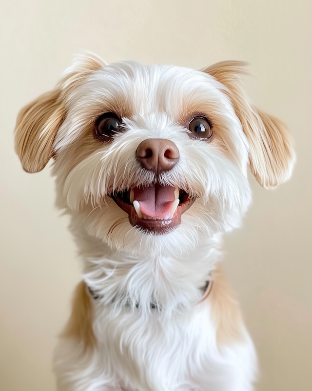 Happy Fluffy Dog Close-Up