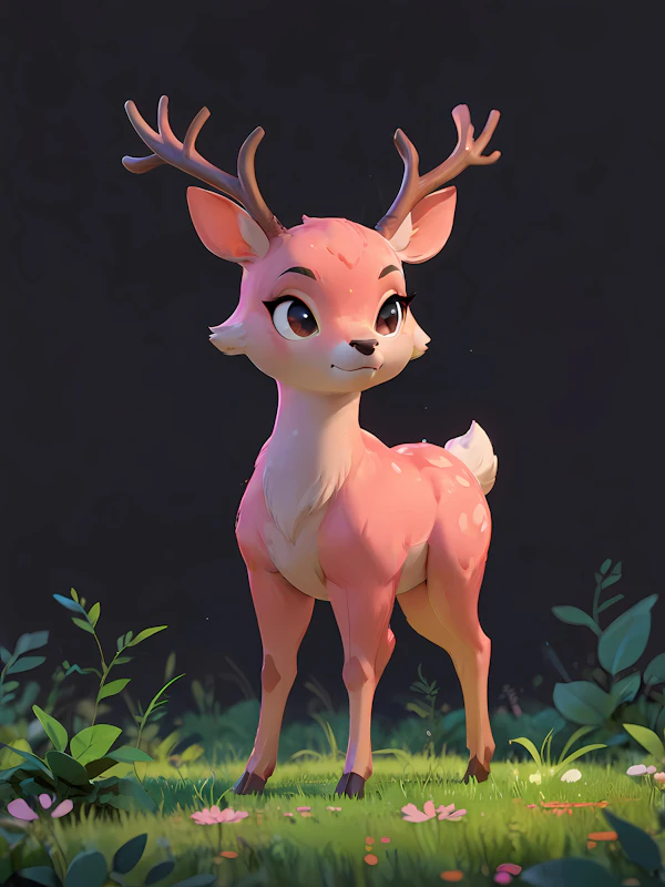 Whimsical Deer Art