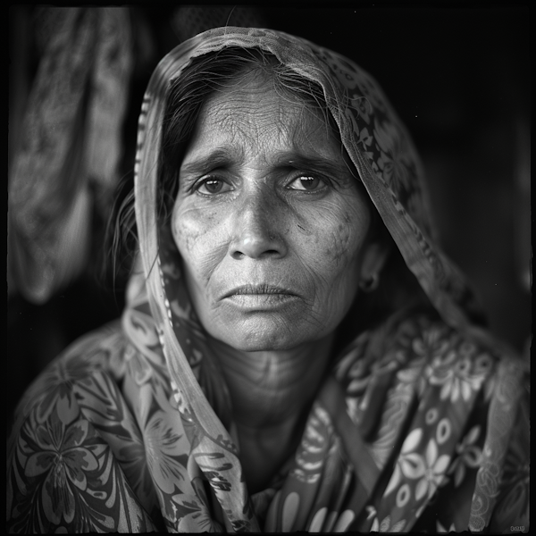 Expressive Elderly Woman Portrait