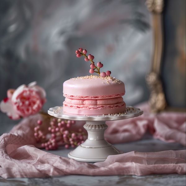 Elegant Pink Layered Cake