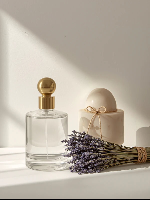 Minimalist Lavender Scene