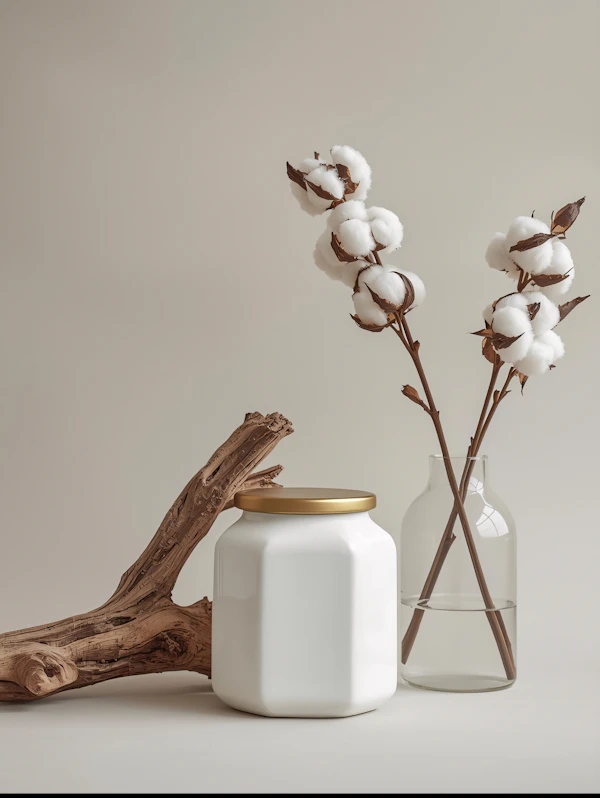 Minimalist Cotton Display