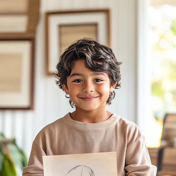 Child with Drawing