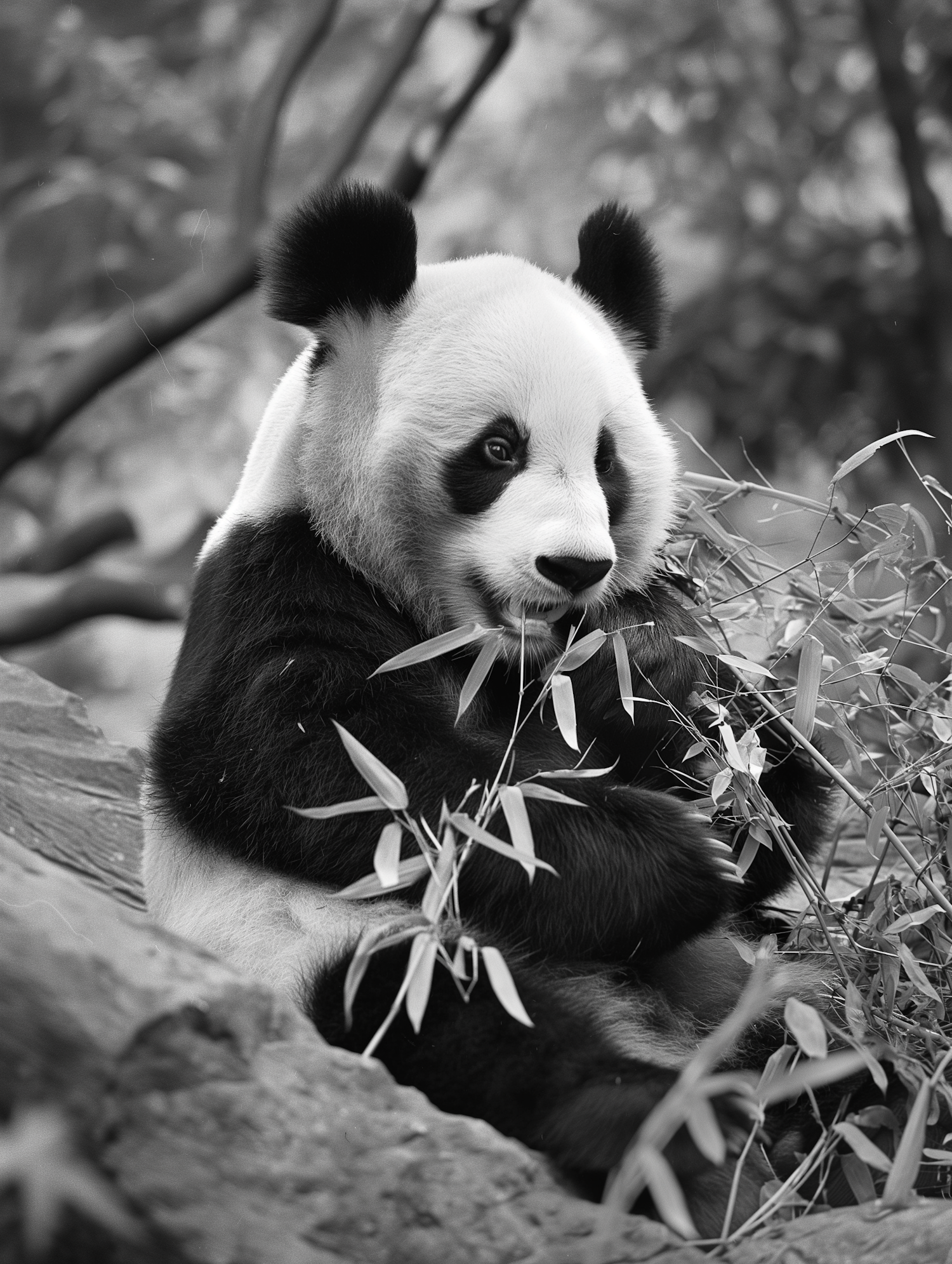 Tranquil Giant Panda in Natural Habitat