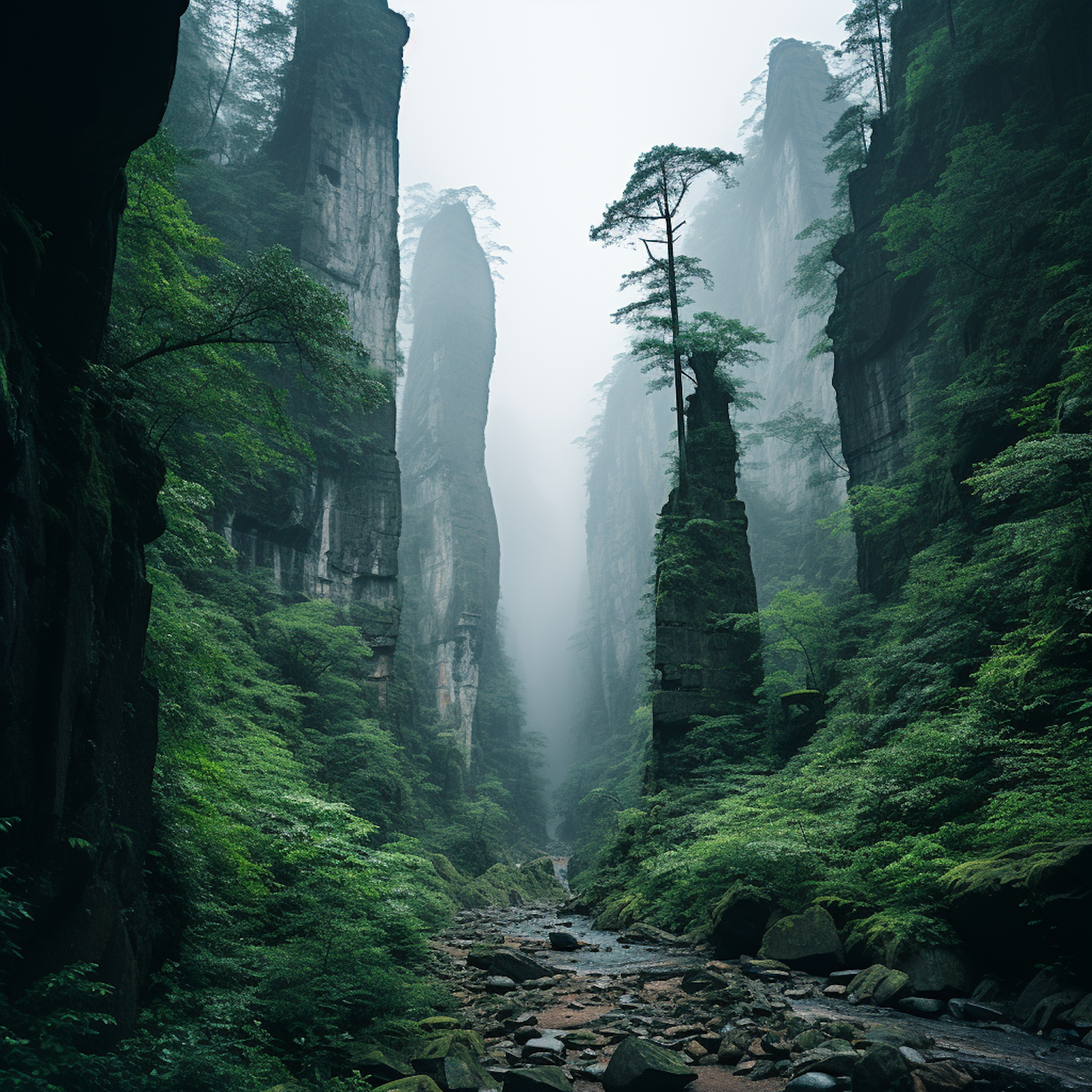 Misty Gorge Solitude