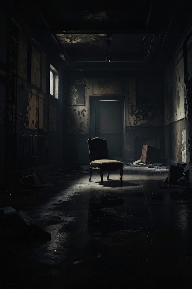 Abandoned Room with Chair