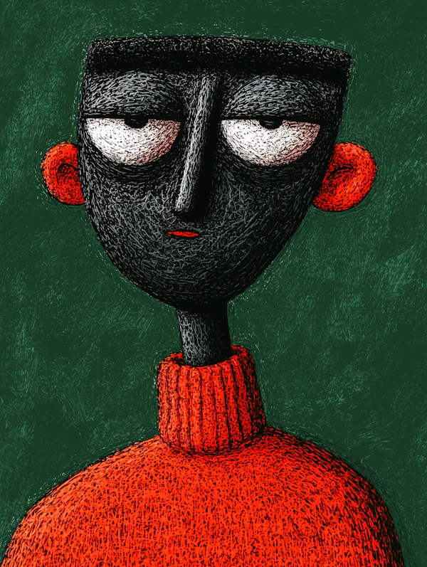 Stylized Human Figure Illustration
