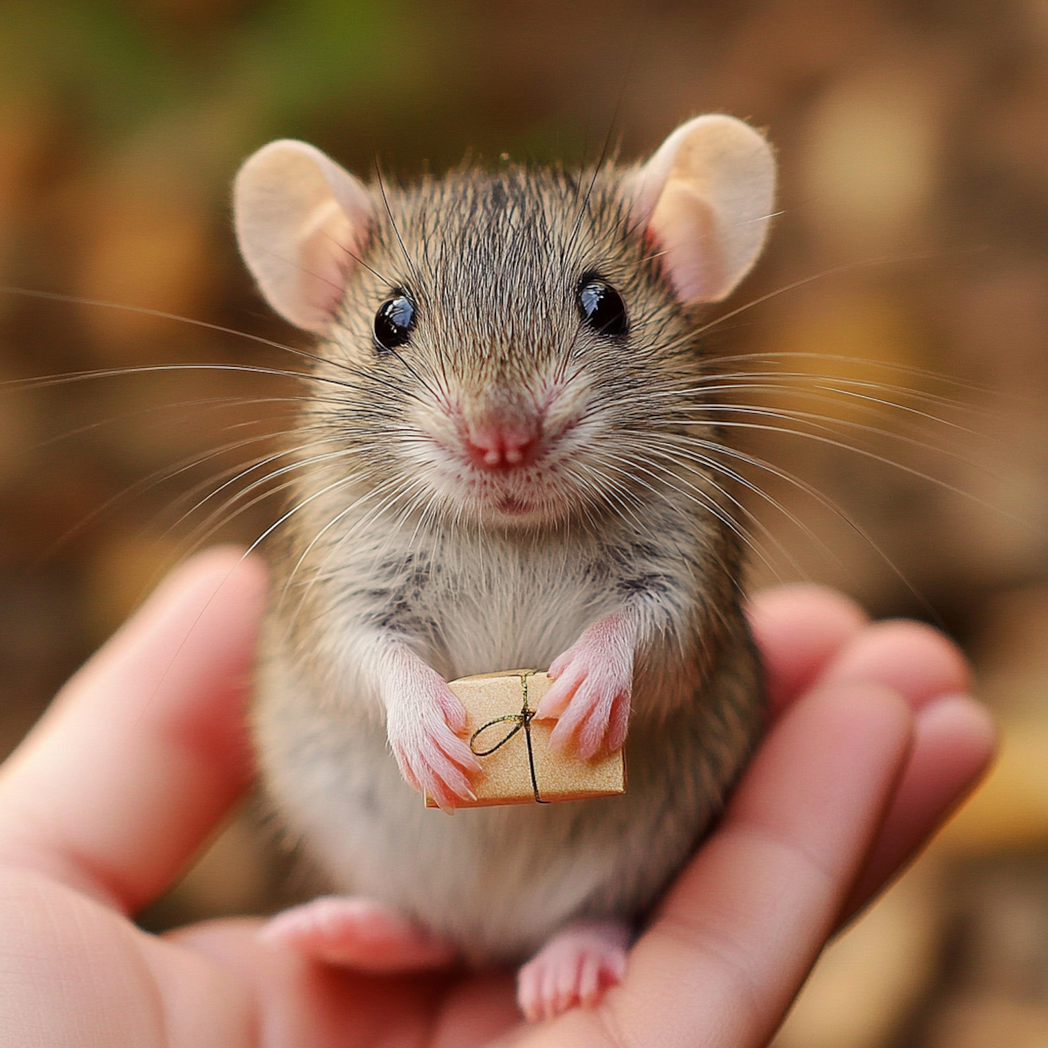 Adorable Mouse in Hand