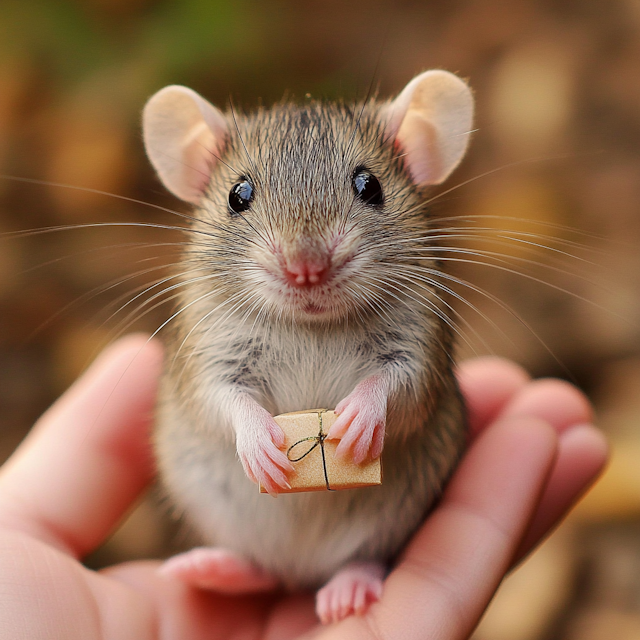 Adorable Mouse in Hand