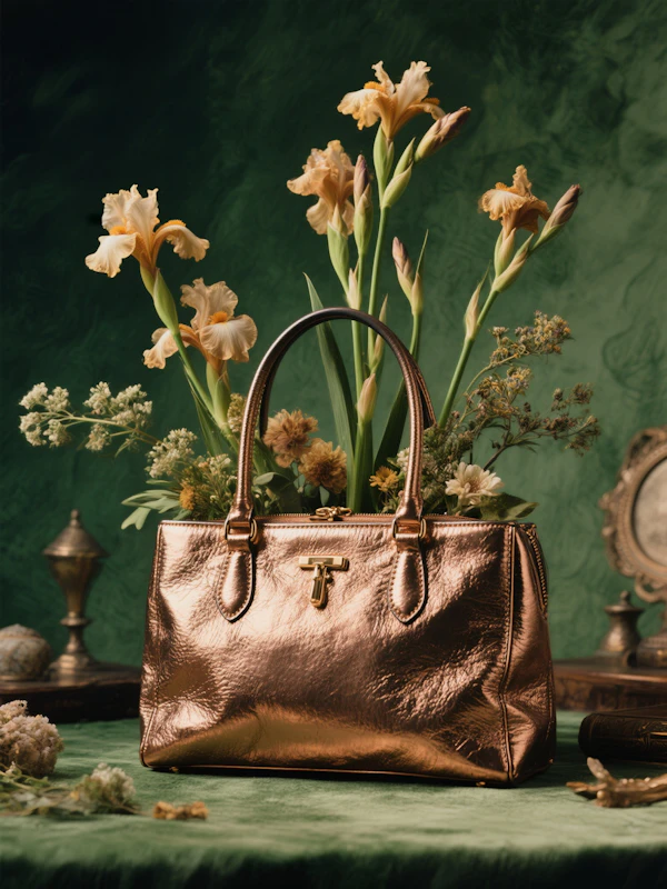 Luxurious Gold Handbag