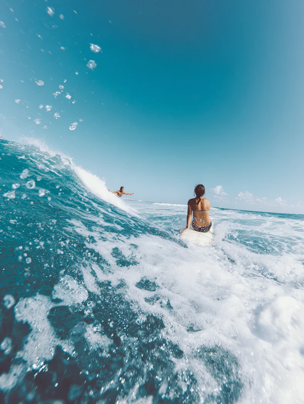 Surfing in Blue Ocean