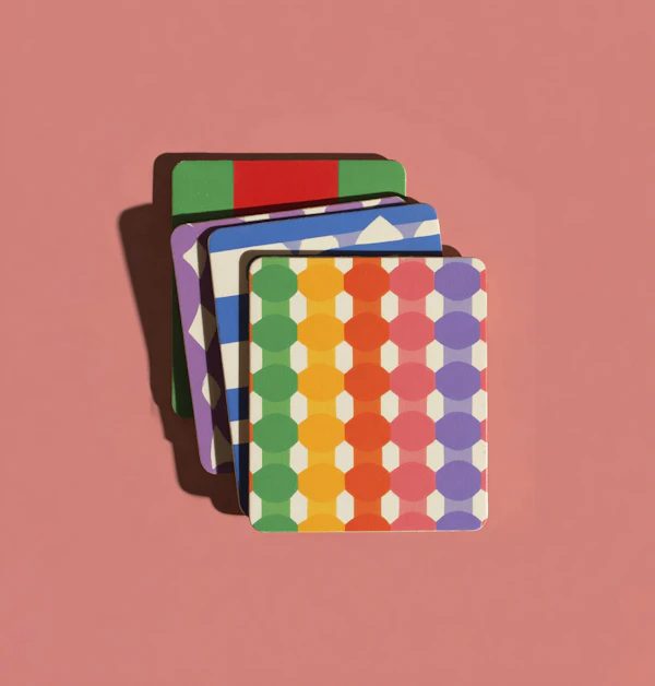 Colorful Coaster Stack