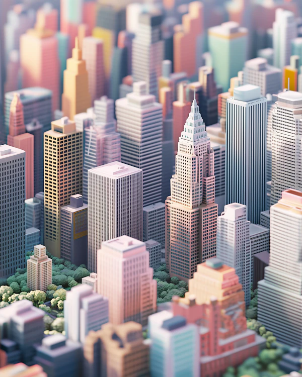 Colorful Cityscape Art