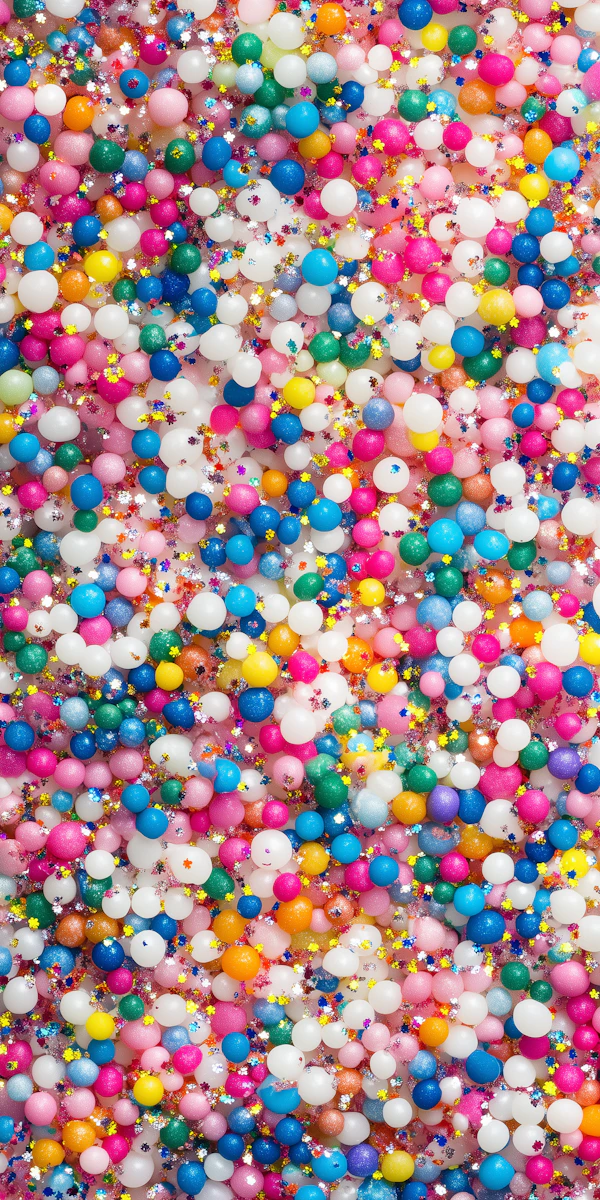 Colorful Spheres & Confetti