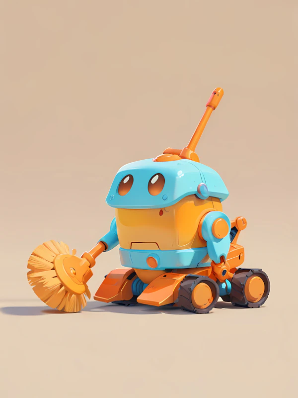 Colorful Cleaning Robot