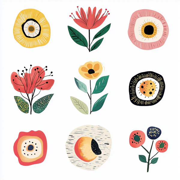 Floral Grid Artwork