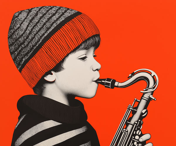 Child Playing Saxophone