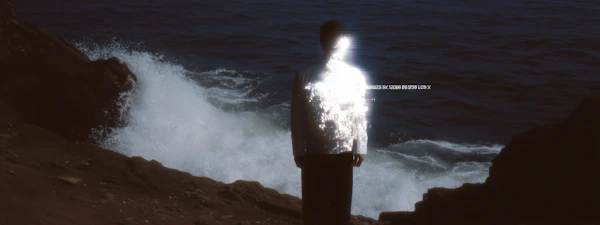 Glowing Coastal Figure