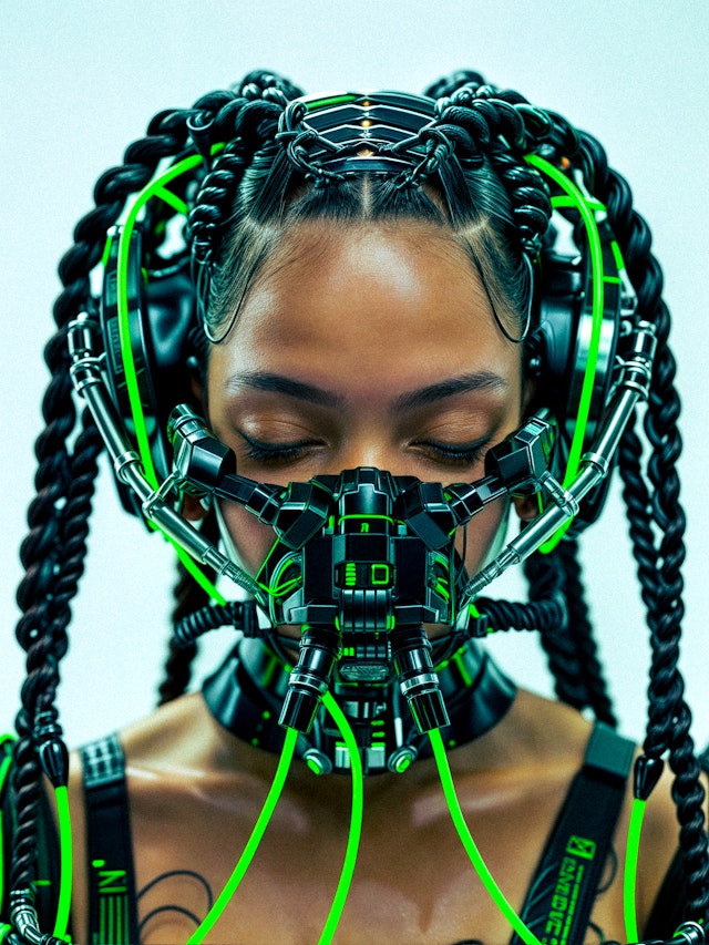 Cybernetic Woman Portrait