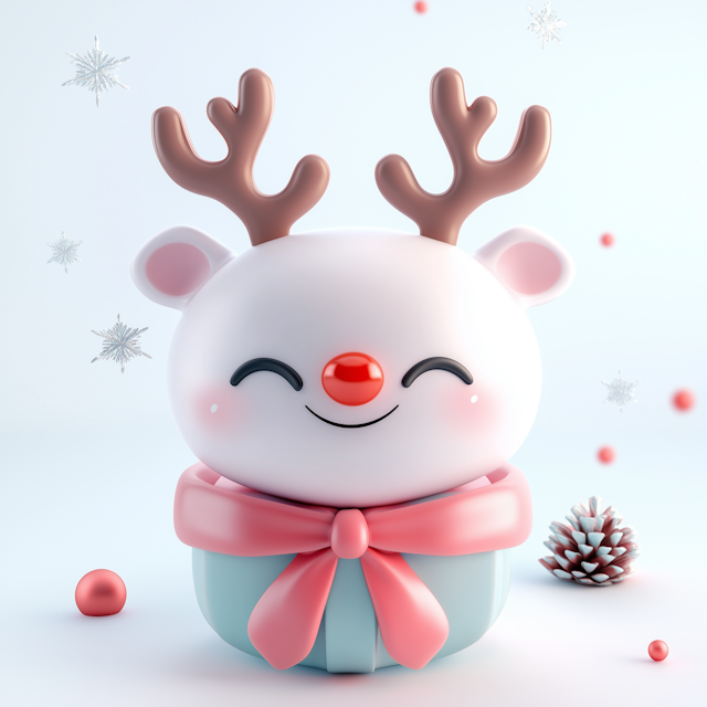 Festive Reindeer Illustration