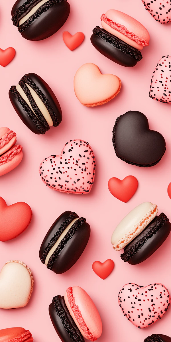 Macarons and Heart-shaped Confections