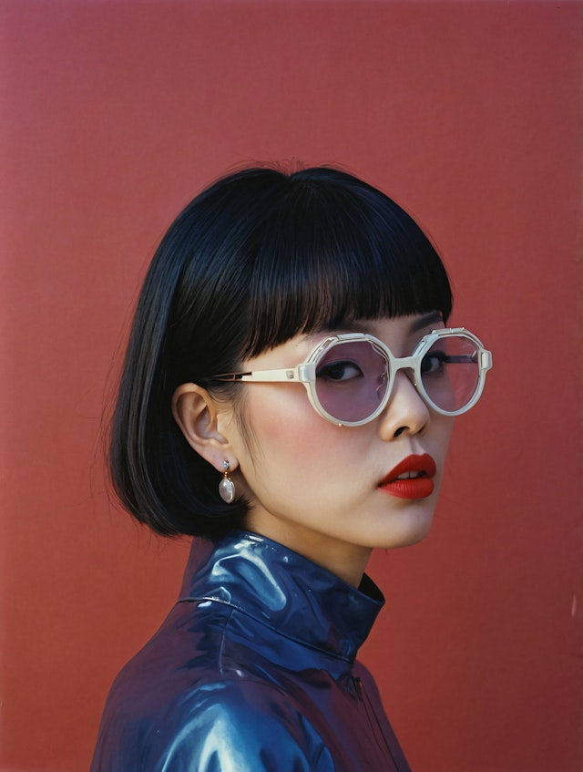 Striking Portrait with Bold Glasses