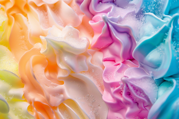 Colorful Whipped Cream Texture