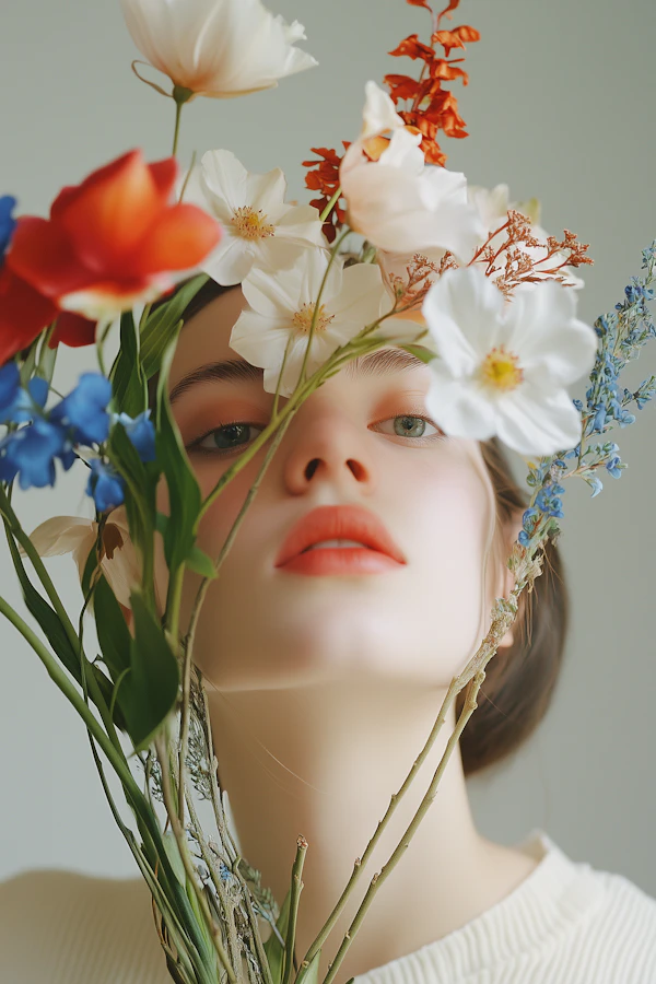 Floral Portrait Close-Up