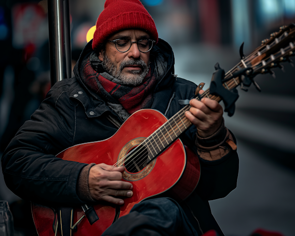 Engrossed Guitarist