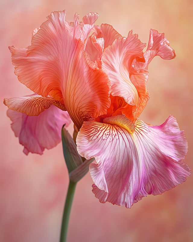 Vibrant Iris Flower Close-Up