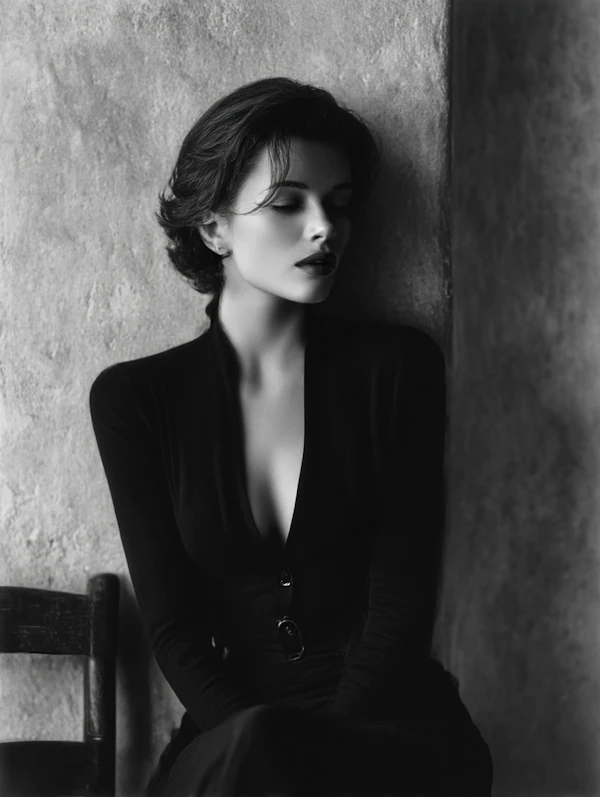 Serene Monochrome Portrait