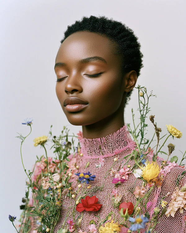 Serene Floral Portrait