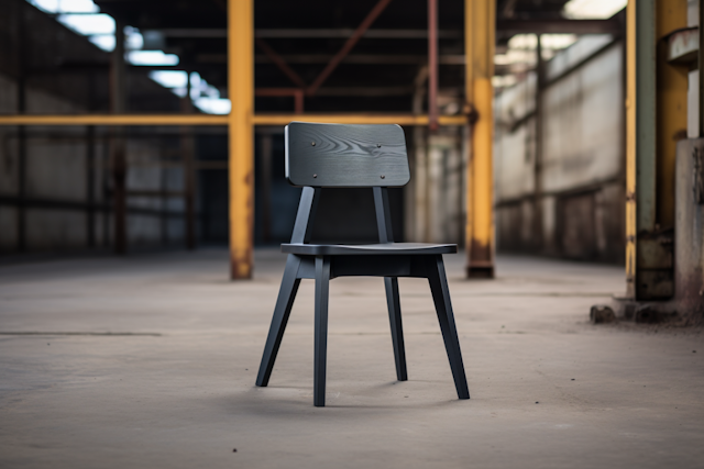 Isolated Industrial Elegance Chair